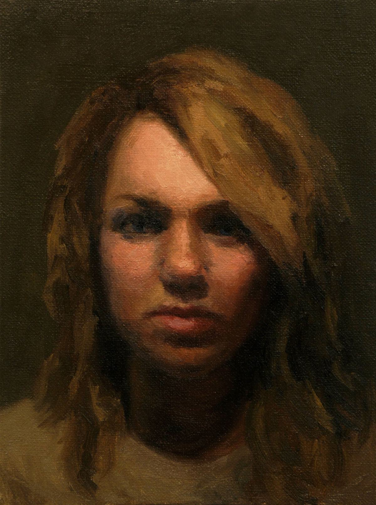 Painted portrait of a girl
