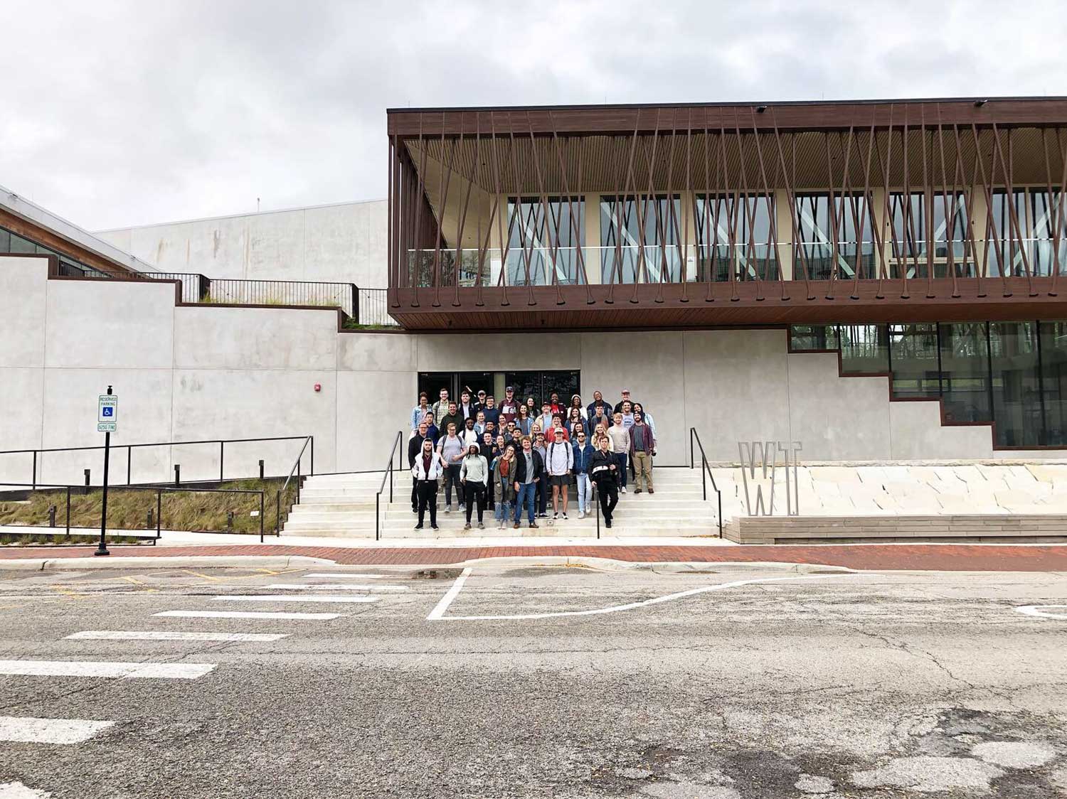Mississippi State University third-year architecture students at Writers Theater - Studio Gang Architects