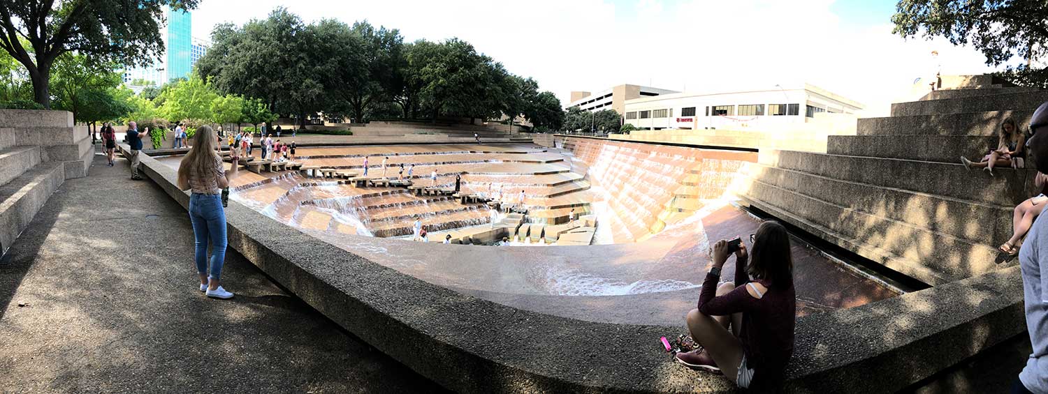 exterior of Water Gardens, Fort Worth, Texas