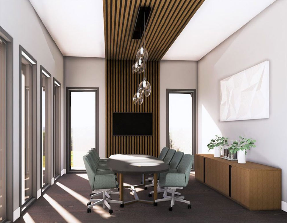 digital rendering of a conference room