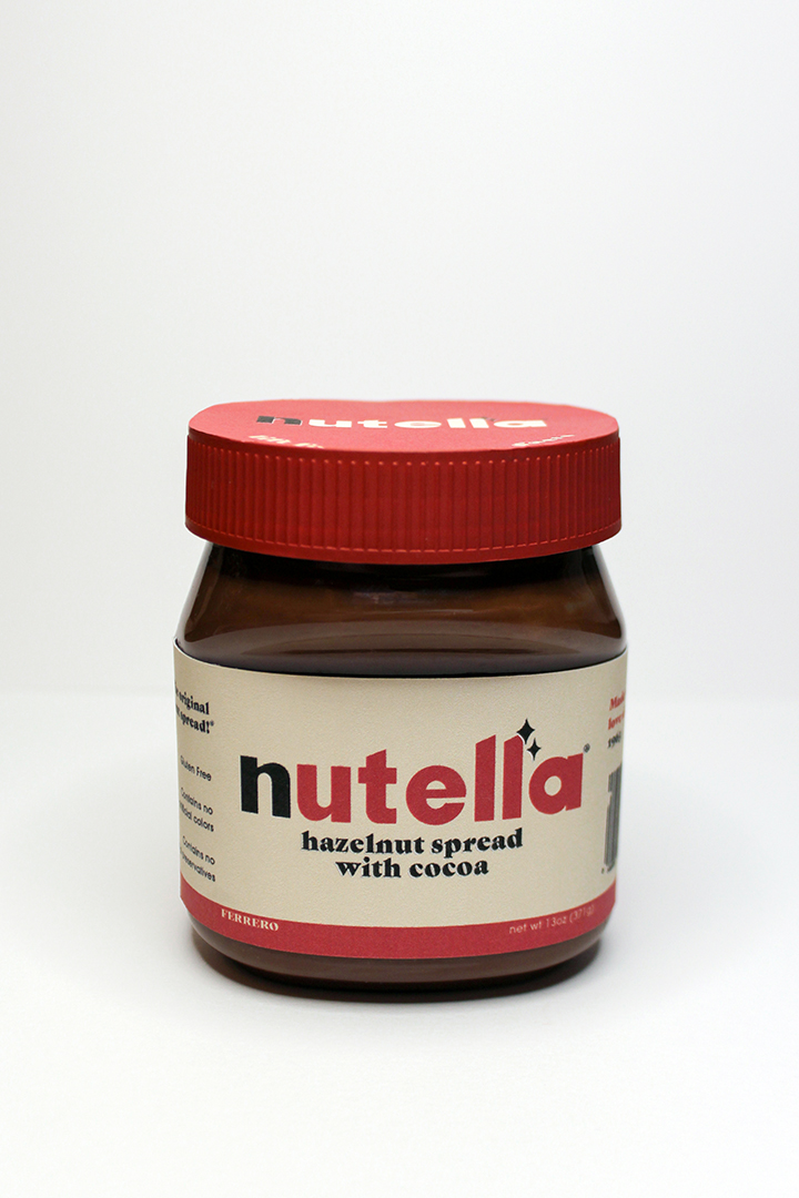 Jar of Nutella spread.