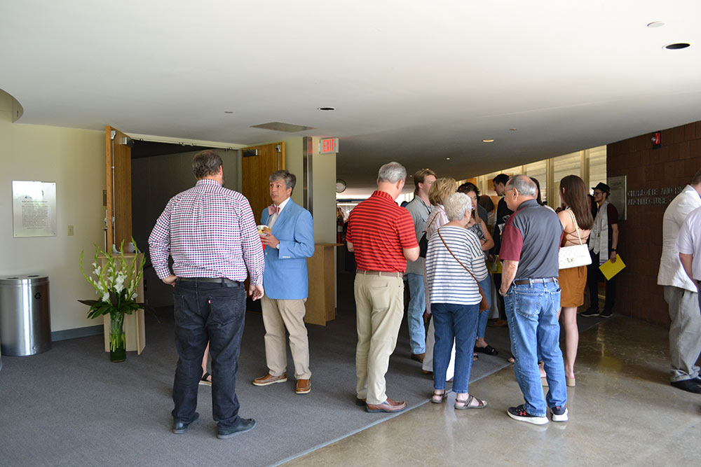 Guests mingle at reception after Recognition Day