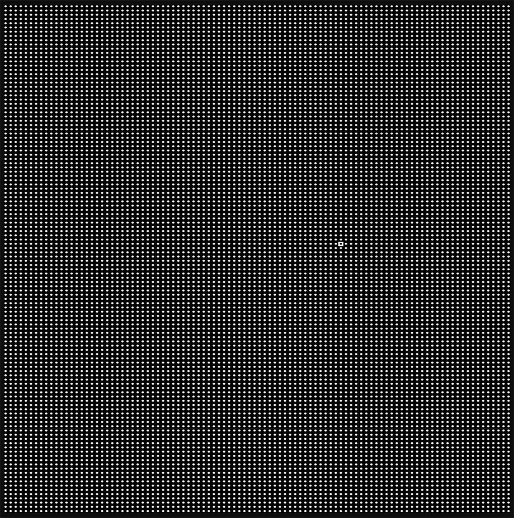 An image of what seems to be like a computer generated filed of pixels colored black and white