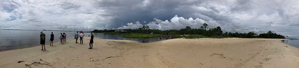 Panoramic shot of MS Coast beach