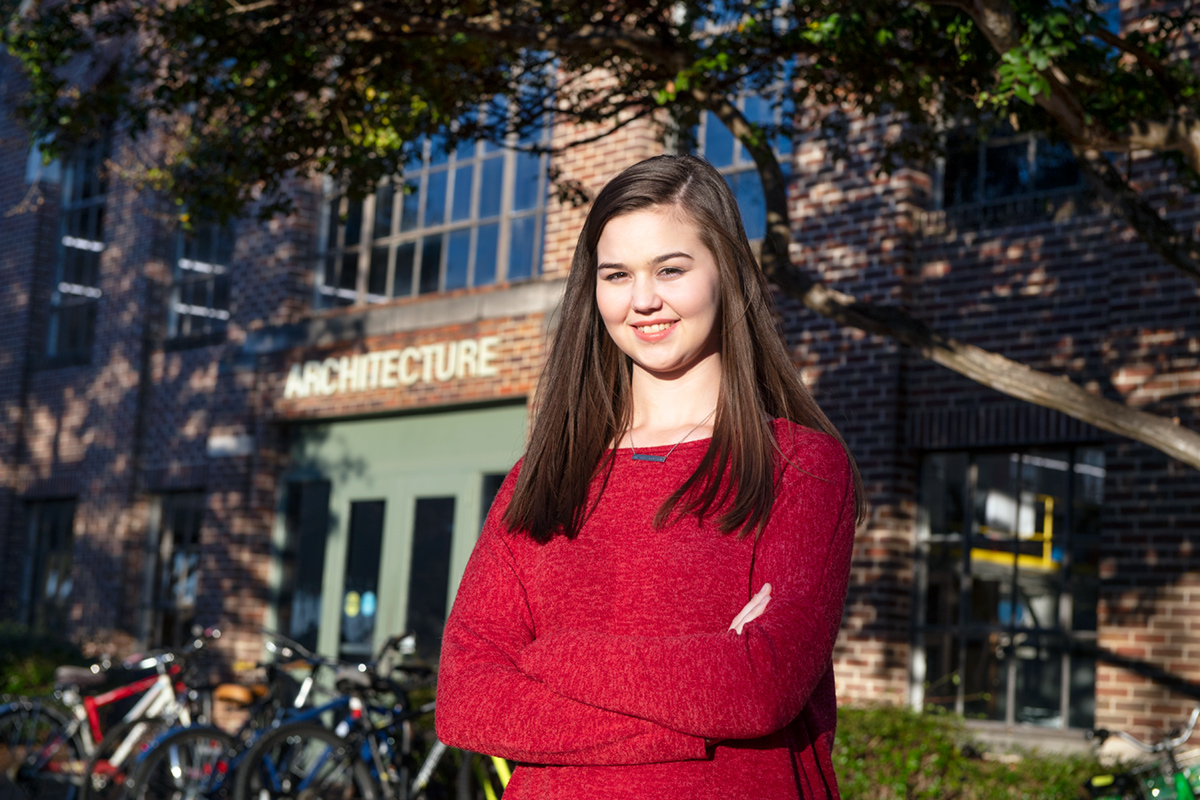 Mississippi State University architecture student Abby Jackson Photo by Beth Wynn