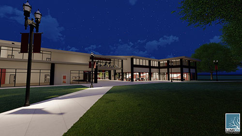 exterior rendering at night