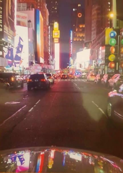 Picture of busy street at night