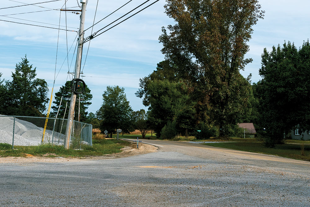 road that curves off to the left