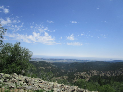 Picture of sky from mountain top