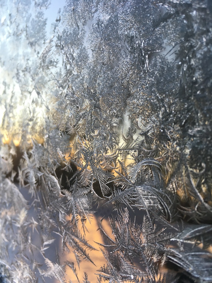Picture fo a frosted window