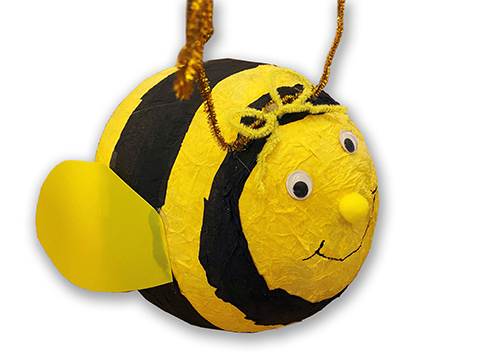 Paper mache bee