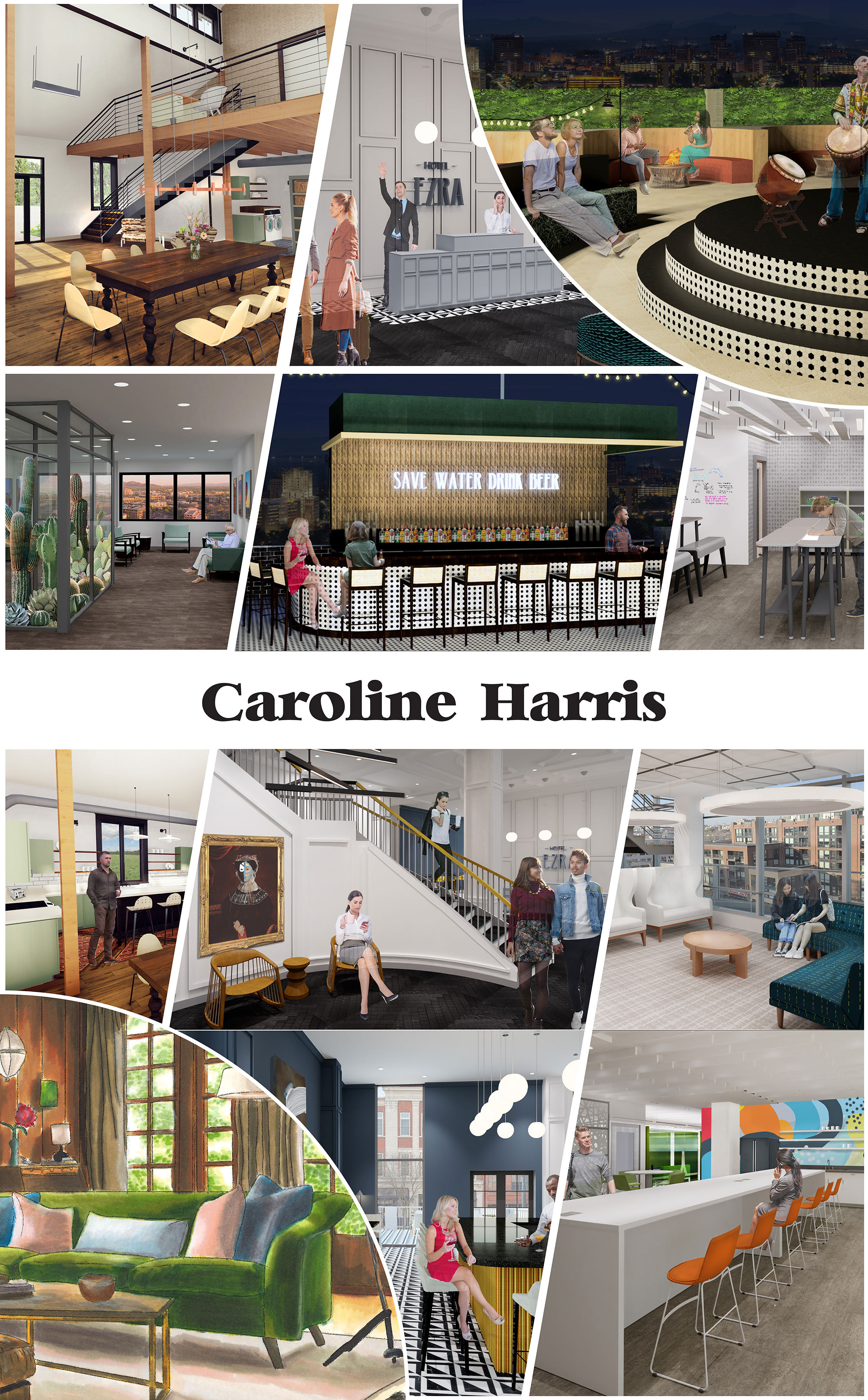 Caroline Harris's senior exhibit board