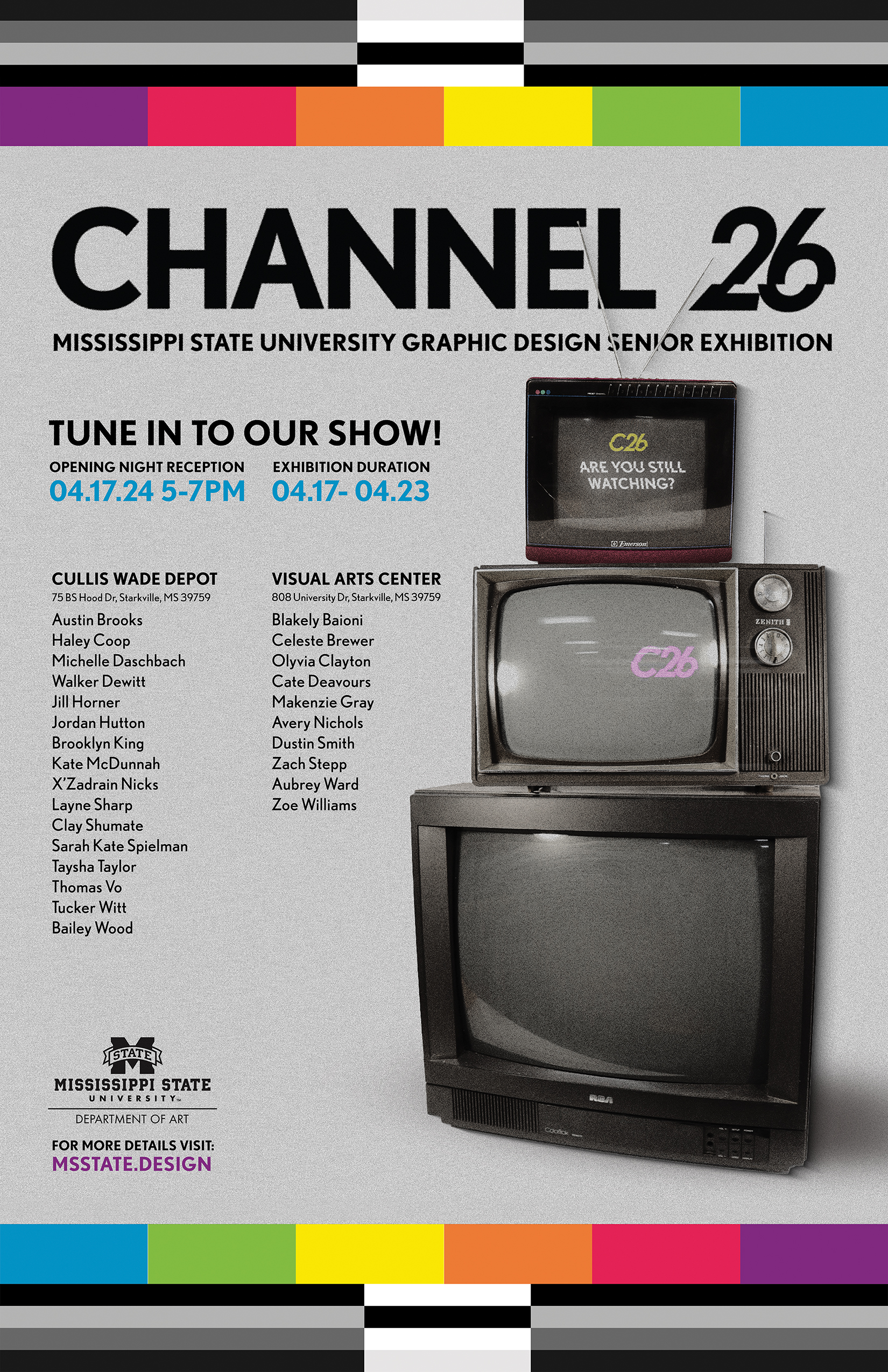 Poster Design for Channel 26 Graphic Design Senior Exhibition