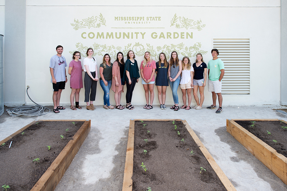 Landscape Architecture Community Garden first-planting day.
 (photo by Megan Bean / © Mississippi State University)