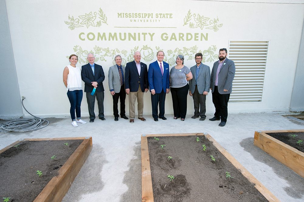 Landscape Architecture Community Garden first-planting day.
 (photo by Megan Bean / © Mississippi State University)