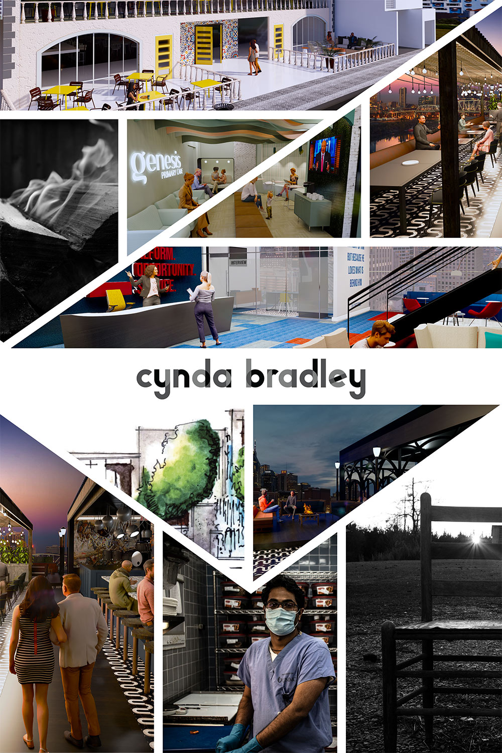 senior interior design board by Cynda Bradley
