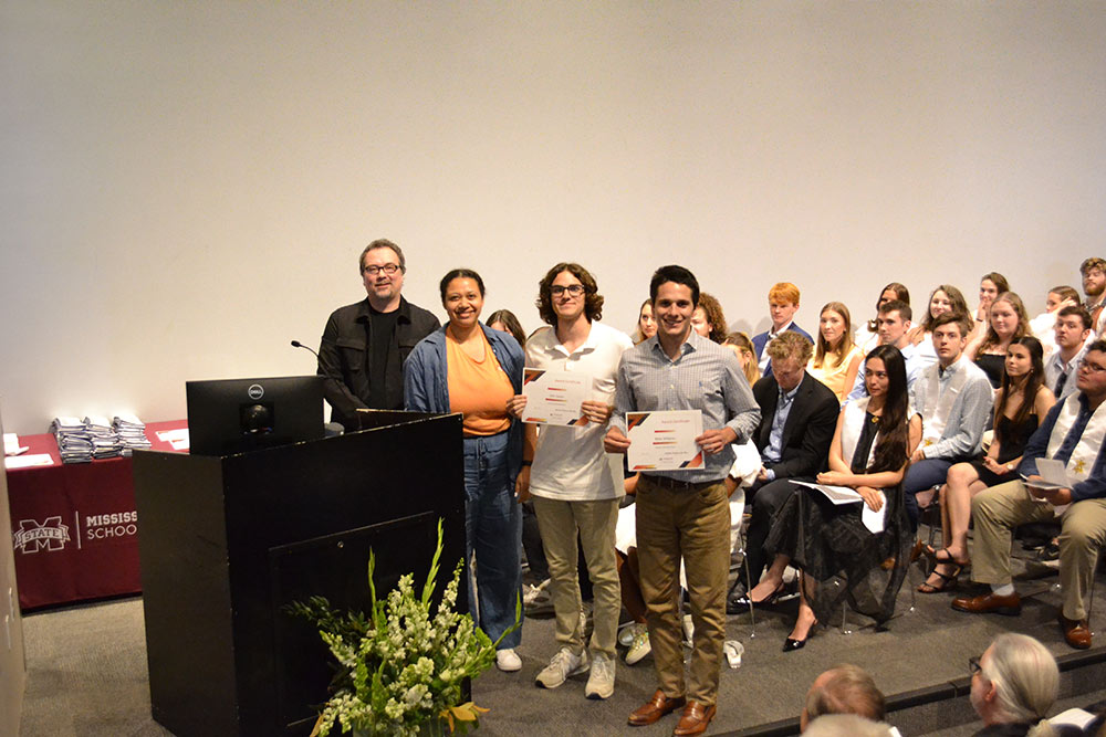second-year book award recipients with their faculty coordinators