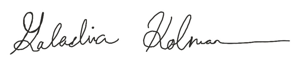 signature - Galashia Holmon