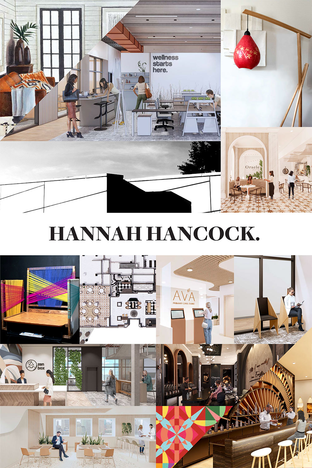 senior interior design board by Hannah Hancock