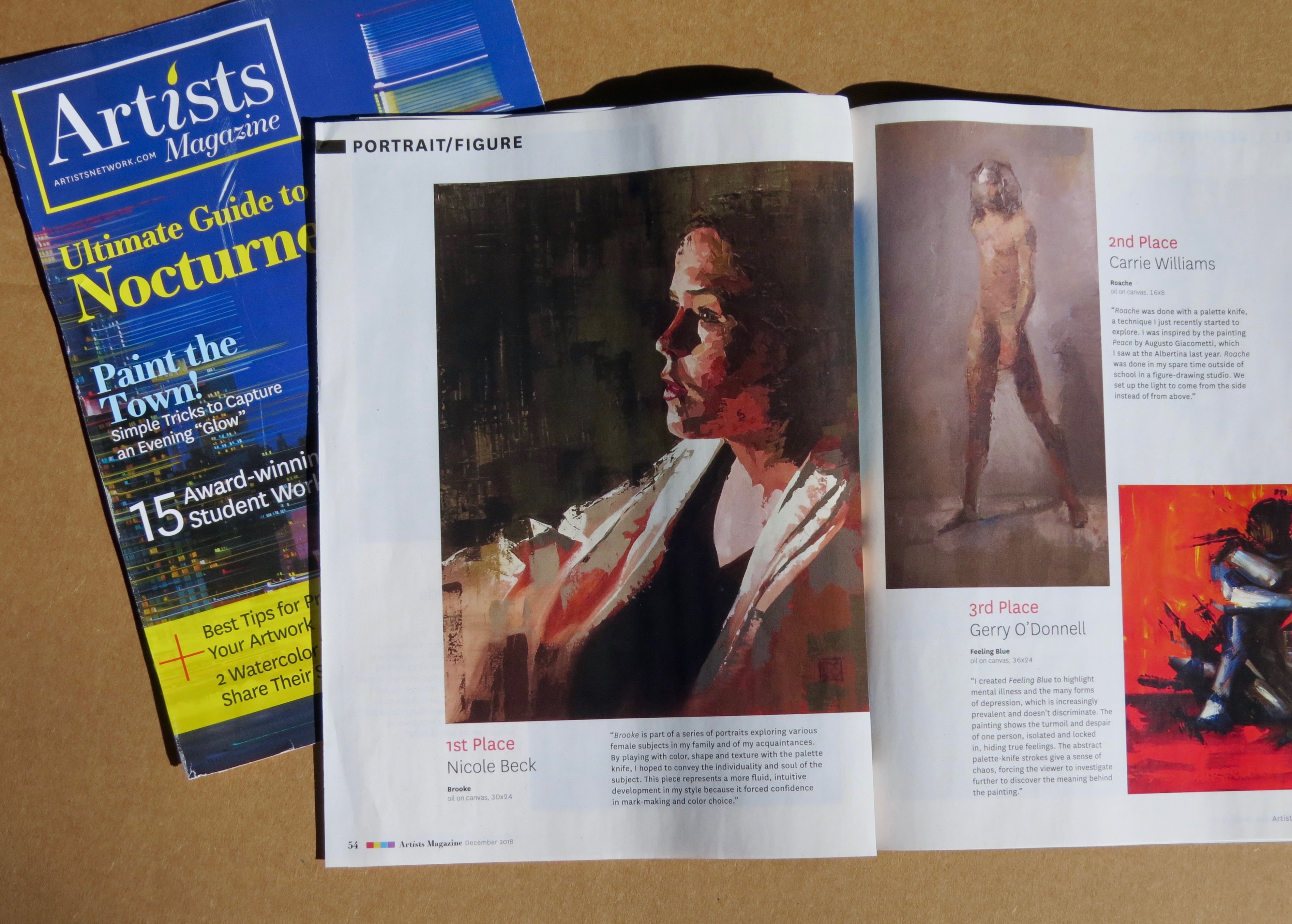 Mississippi State University art alumna Nicole Beck's 2018 feature in The Artists Magazine
