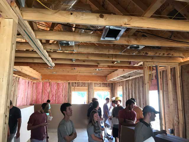 Class: BCS 3213 Electrical Systems Professor: Edward Kemp Date: October 4, 2019  Several students participated in wiring components of the recently constructed Tiny House.