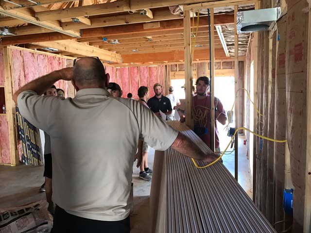 Class: BCS 3213 Electrical Systems Professor: Edward Kemp Date: October 4, 2019  Several students participated in wiring components of the recently constructed Tiny House.