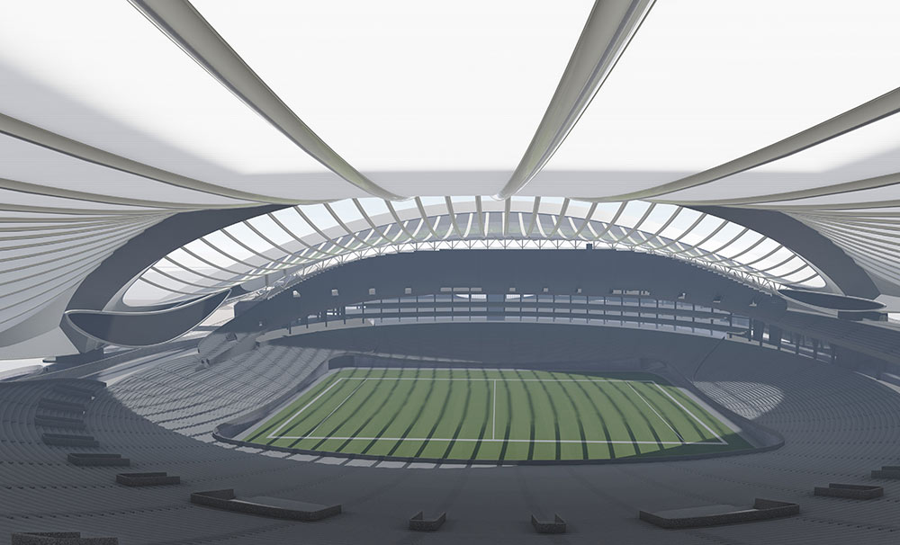 Interior computer rendering of stadium