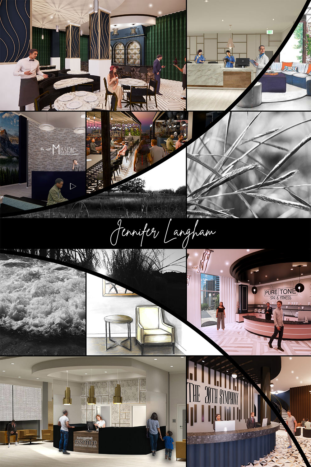 senior interior design board by Jen Langham