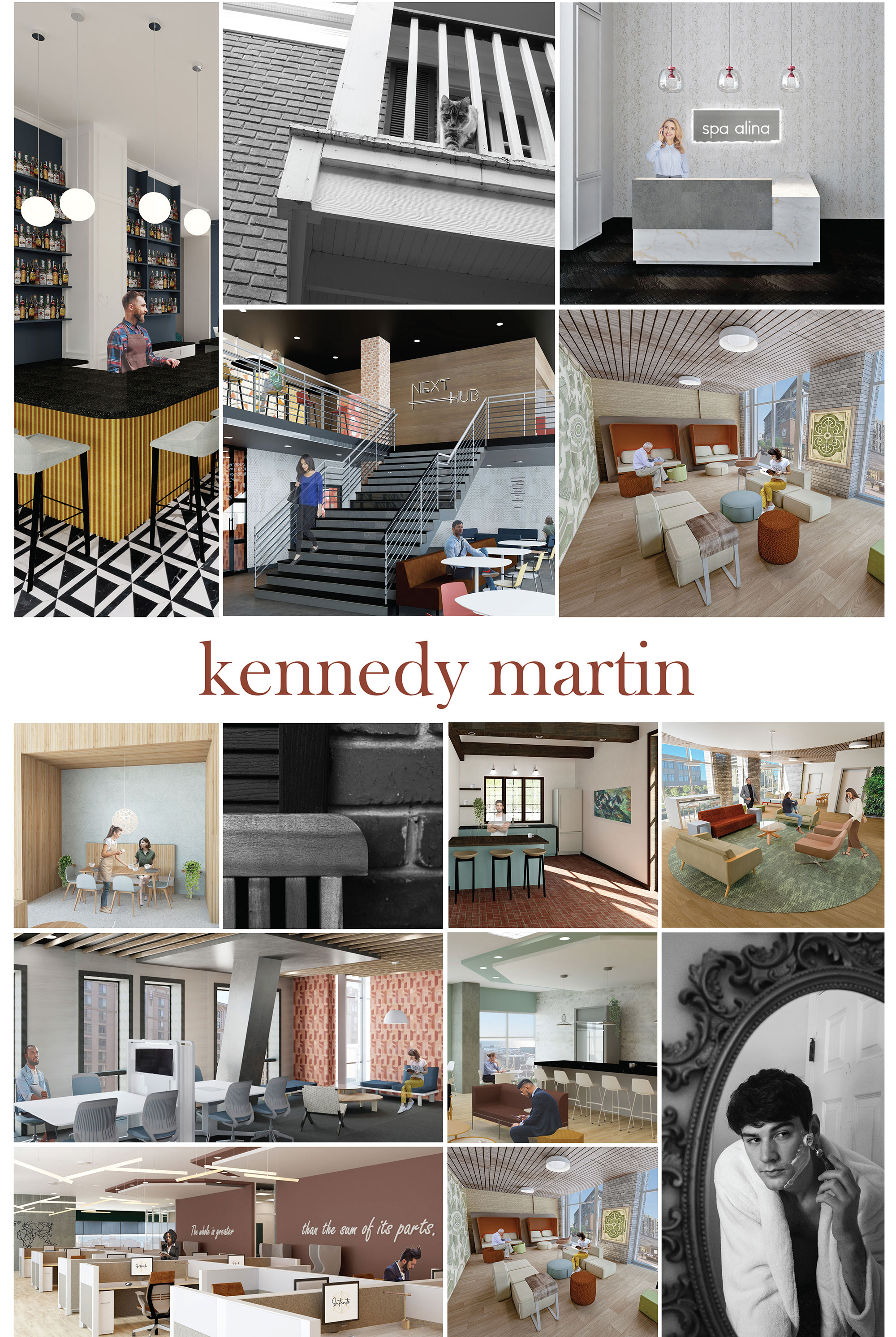 Kennedy Martin's senior exhibit board