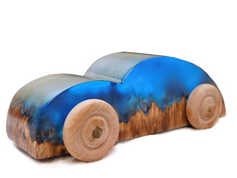 Wooden car.