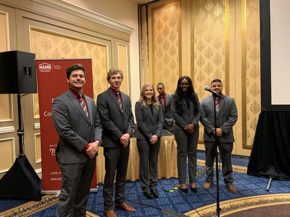 students presenting at competition for National American Home Builders International Builder’s Show in Las Vegas, Nevada
