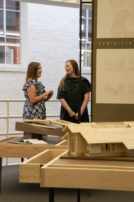 Photo from the reception of ‘The Unbuilt Arboretum’ exhibition showcases unrealized work by architect E. Fay Jones - Mississippi State University School of Architecture