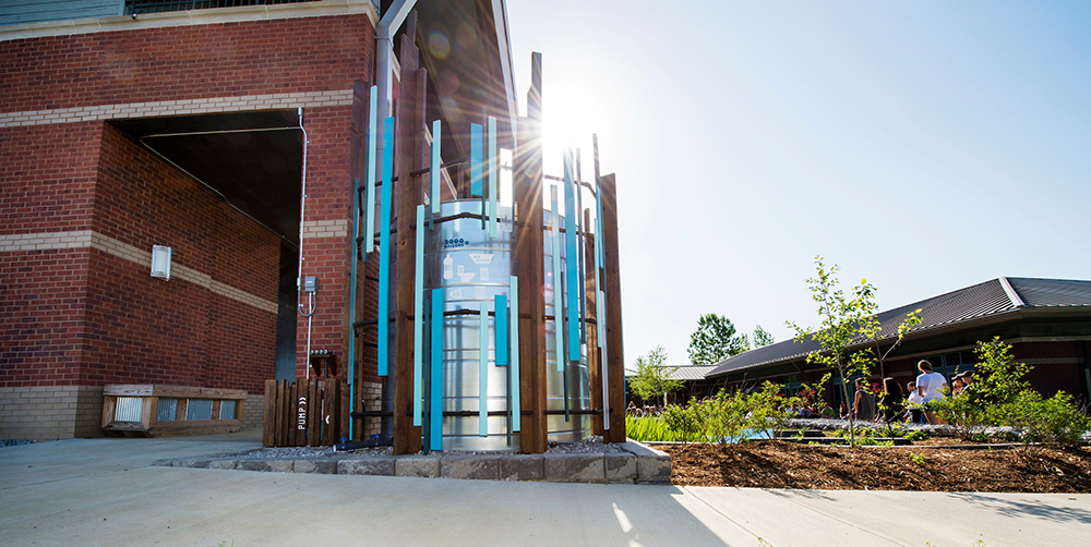 Landscape Architecture Rain Garden ribbon-cutting.
 (photo by Megan Bean / © Mississippi State University)