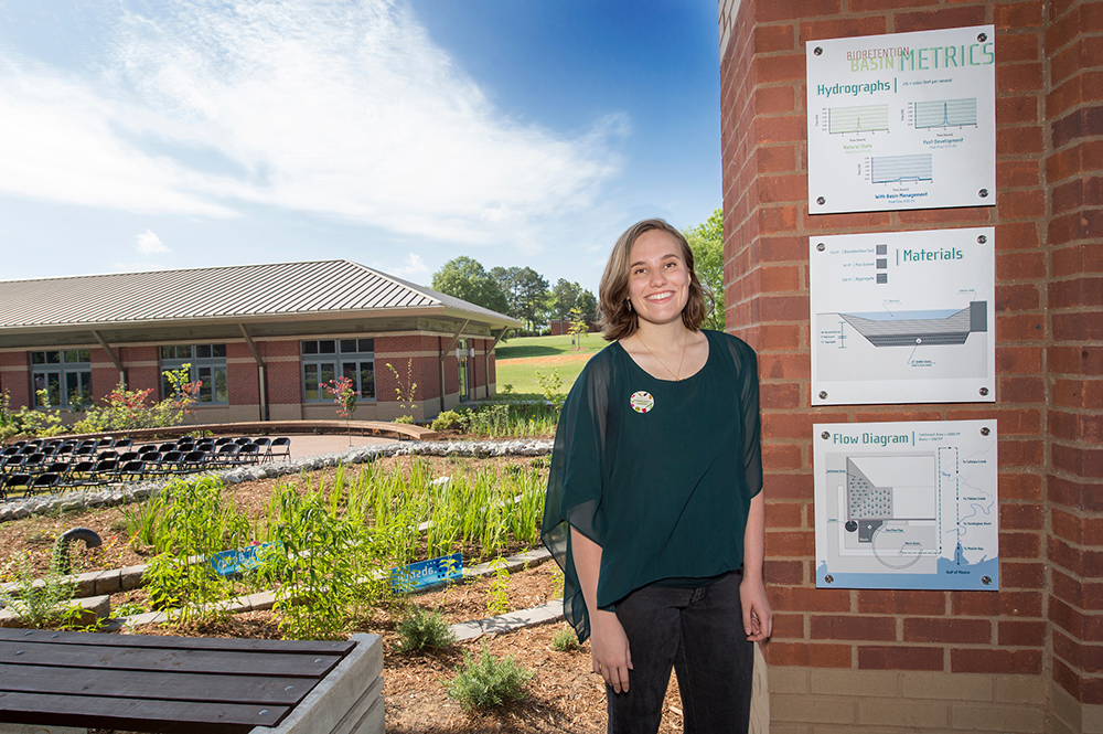 Landscape Architecture Rain Garden ribbon-cutting.<br />
 (photo by Megan Bean / © Mississippi State University)