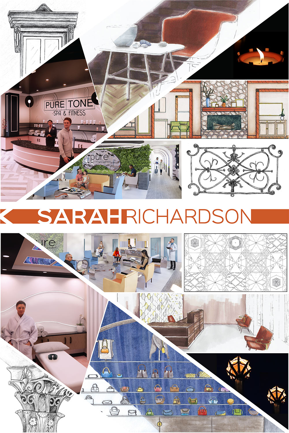 senior interior design board by Sarah Richardson