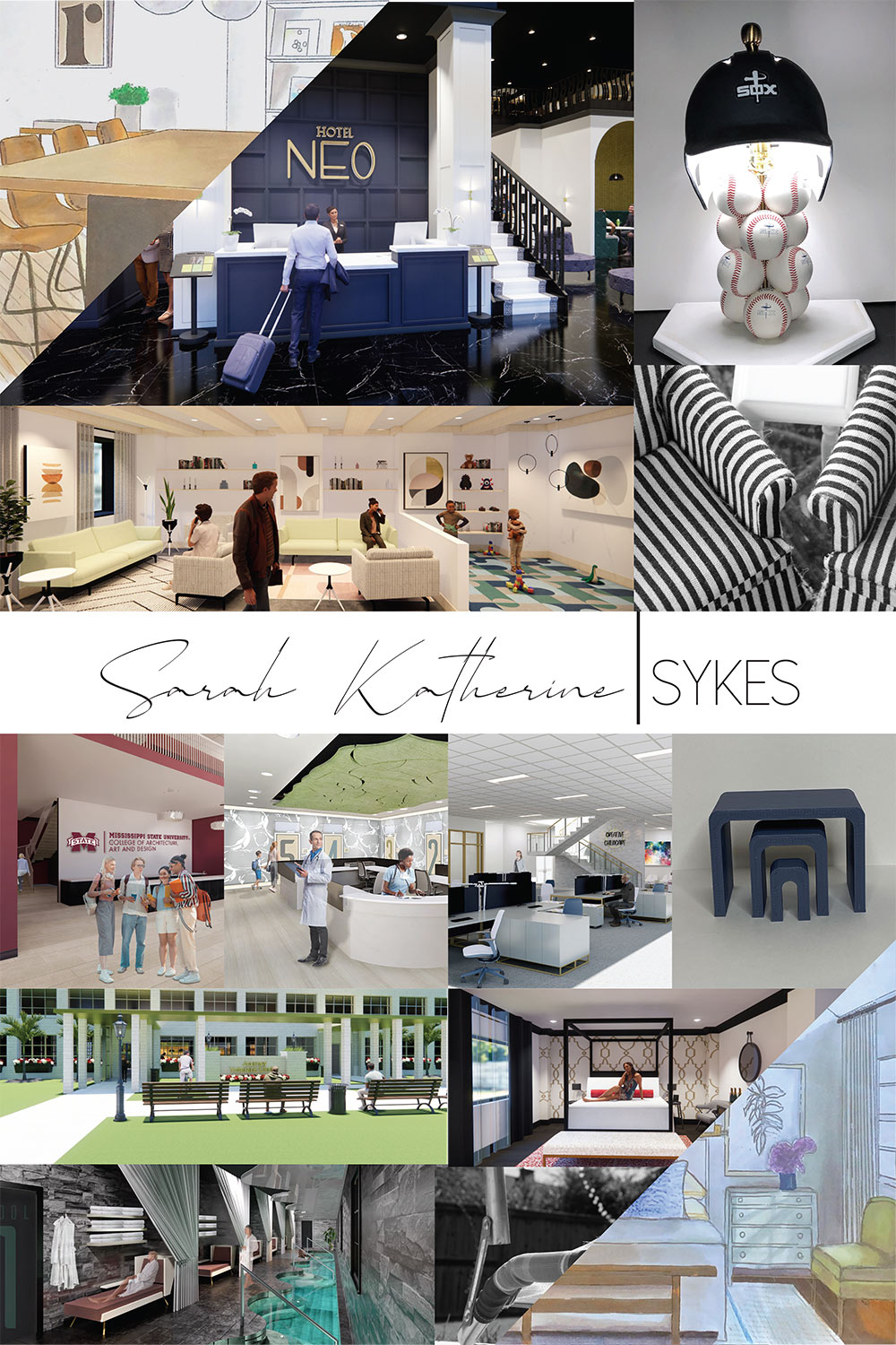 senior interior design board by Kat Sykes