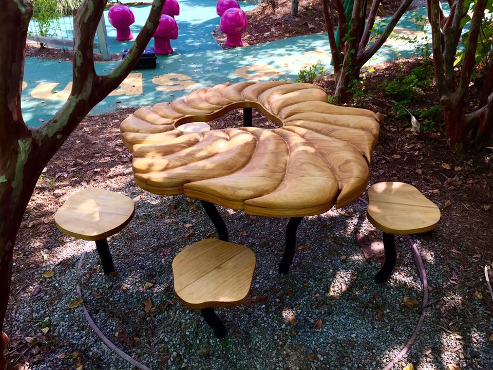 Table design and chairs by Morgan Welch and Sarah Qarqish