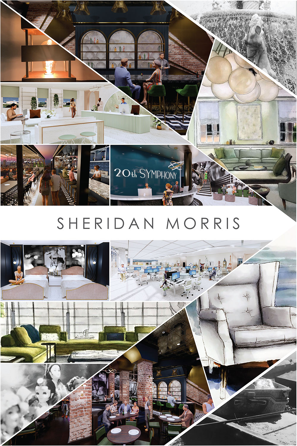 senior interior design board by Sheridan Morris