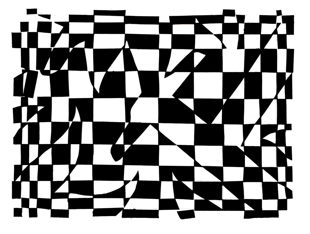 black and white checkered pattern