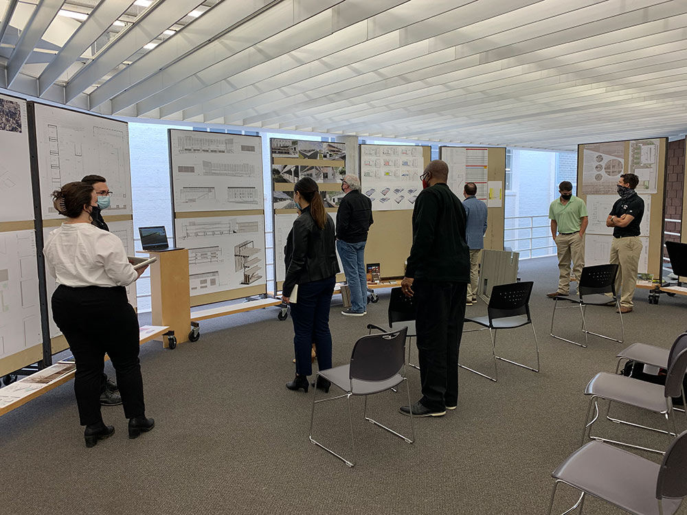 Students present their final project in the Charlotte and Richard McNeel Architecture Gallery