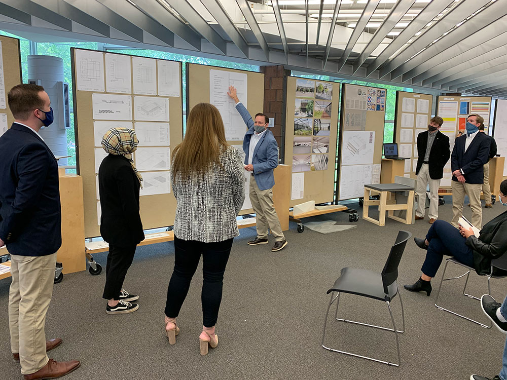 Students present their final project in the Charlotte and Richard McNeel Architecture Gallery