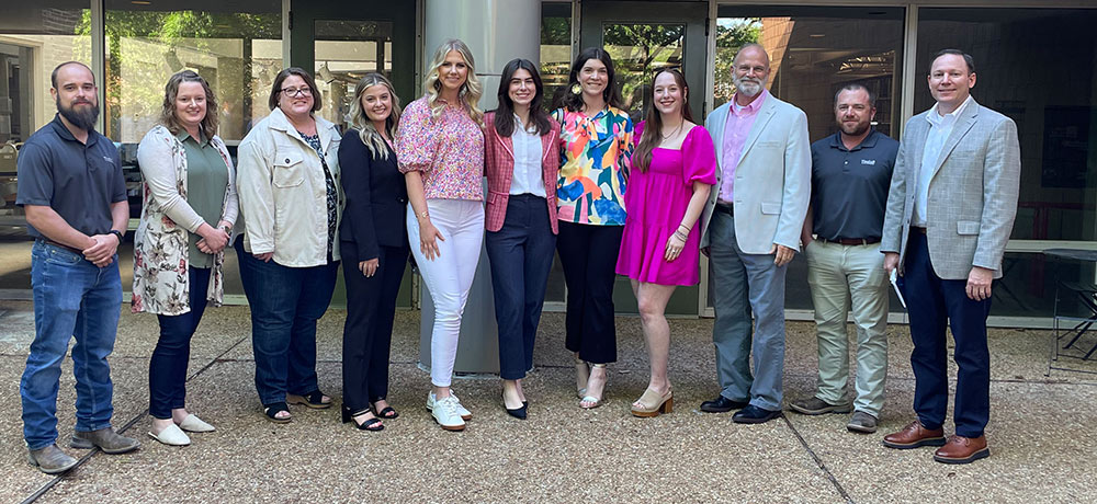 From left to right: Jake Weaver (Tindall Precast), Megan Bankston (Mississippi Department of Archives and History), Cindy Gardner (Mississippi Department of Archives and History), Ella Bunch (BCS), Mackenzie Gibbs (ARC), Mary Kirk Dillard (ARC), Anna Rives Gully (ARC), Carlie Gleason (ARC), Dan Eckenrode (PCI Gulf South), Andy Westfall (Tindall Precast), & Matt DeVoss (Jackson Precast)