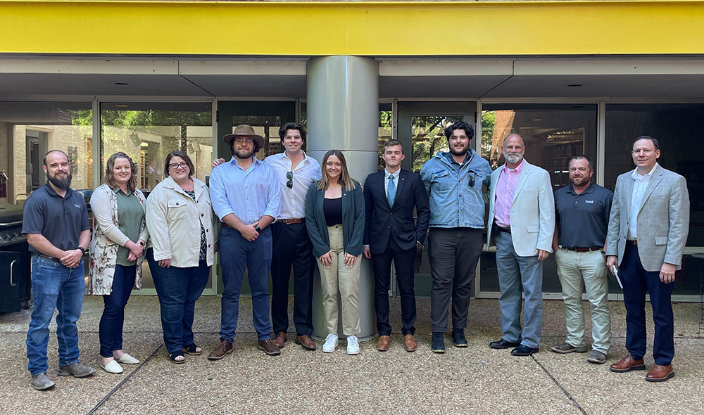 From left to right: Jake Weaver (Tindall Precast), Megan Bankston (Mississippi Department of Archives and History), Cindy Gardner (Mississippi Department of Archives and History), Samuel Isaac Hall (ARC), JR Hitchcock (ARC), Kasey Losik (ARC), Aaron Shankle (BCS), Mark Perry (ARC), Dan Eckenrode (PCI Gulf South), Andy Westfall (Tindall Precast), & Matt DeVoss (Jackson Precast)