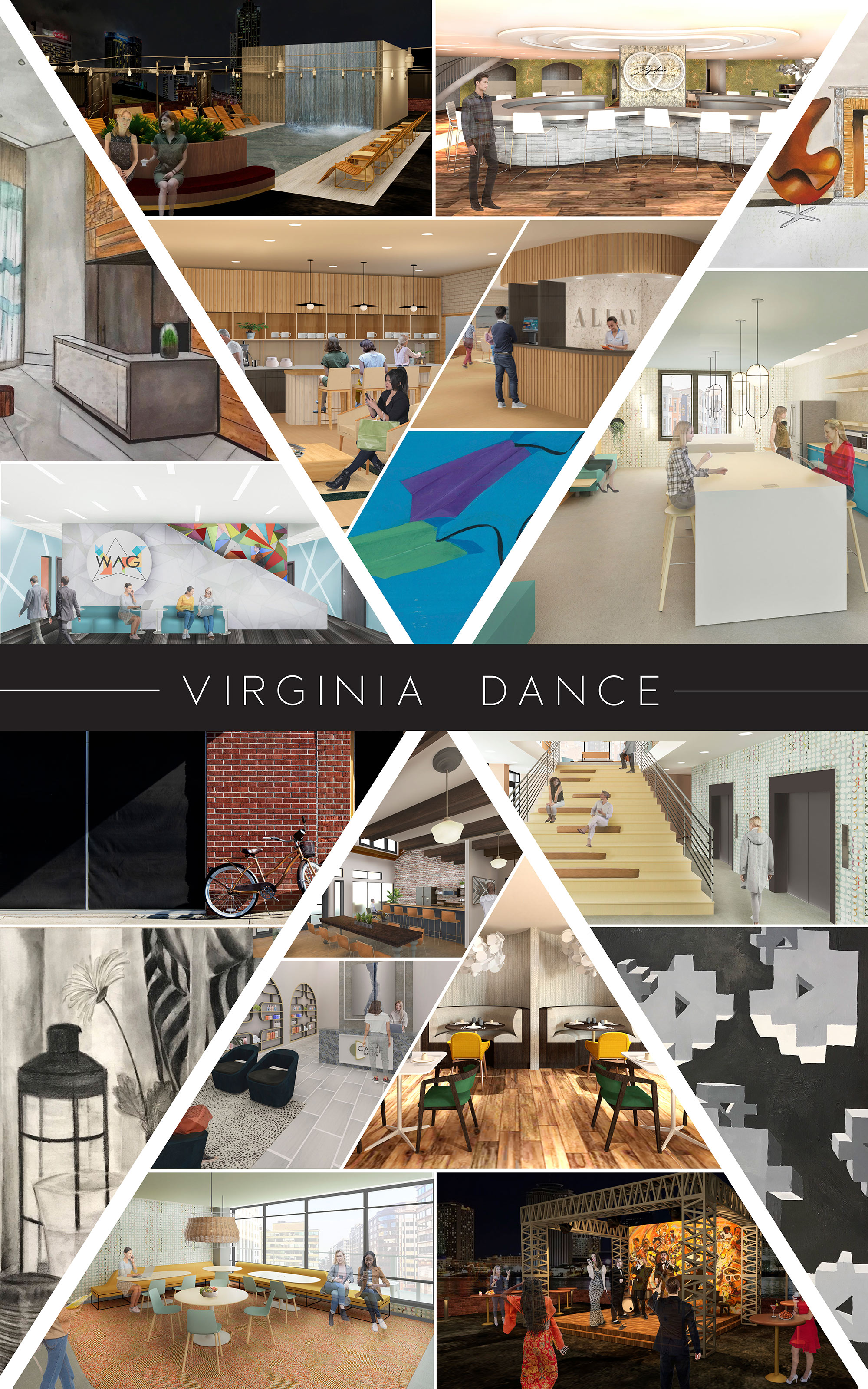 Virginia Dance's senior exhibit board