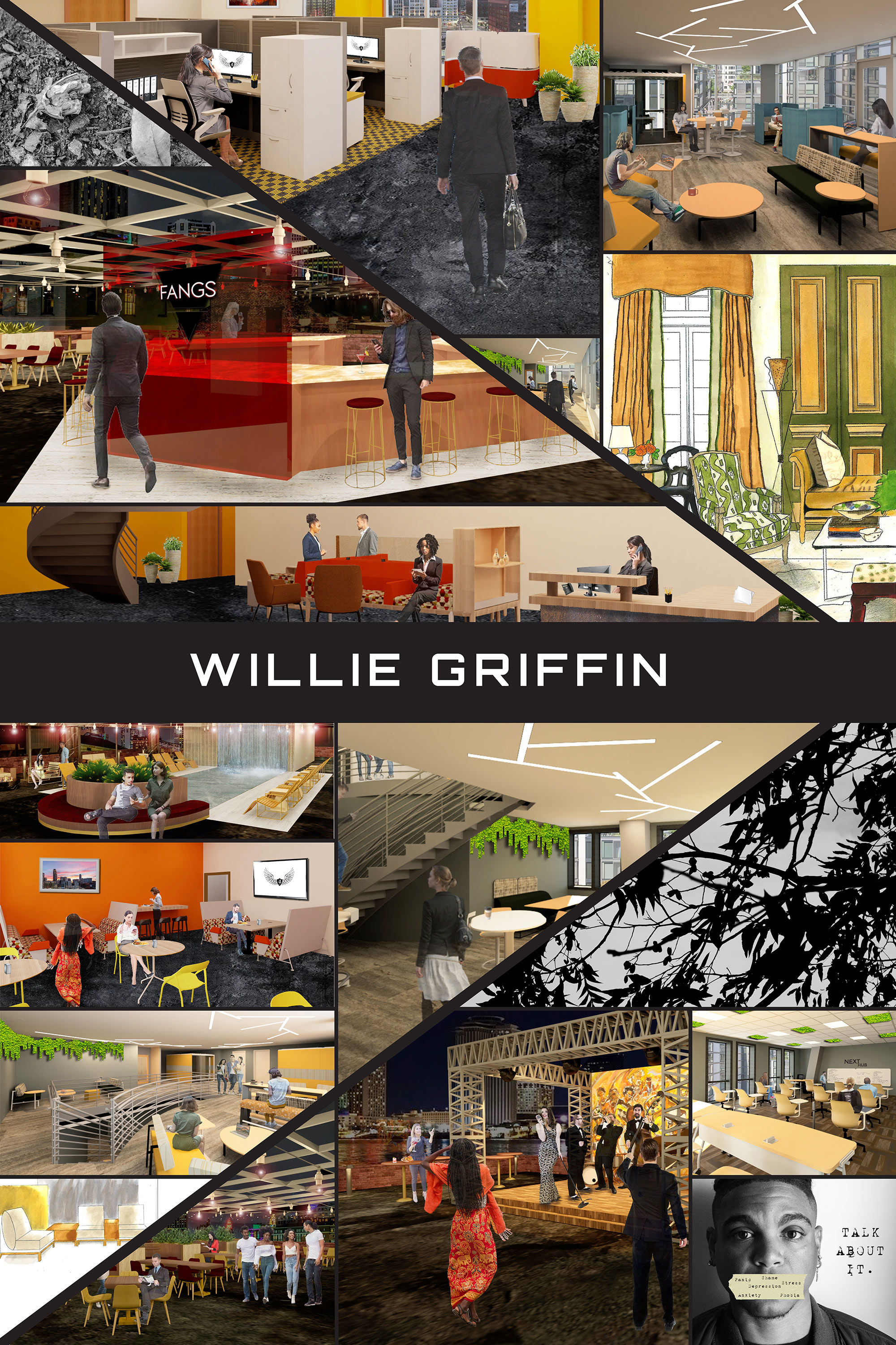 Willie Griffin's senior exhibit board
