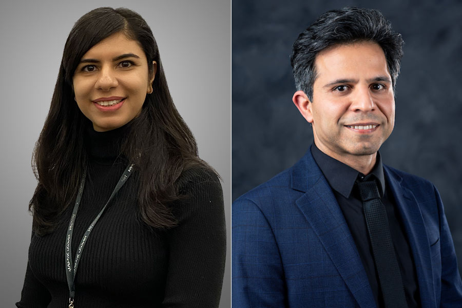 two headshots: left: Tarlan Abazari, right: Mojtaba Parsaee. Both teach in the Mississippi State University College of Architecture, Art and Design