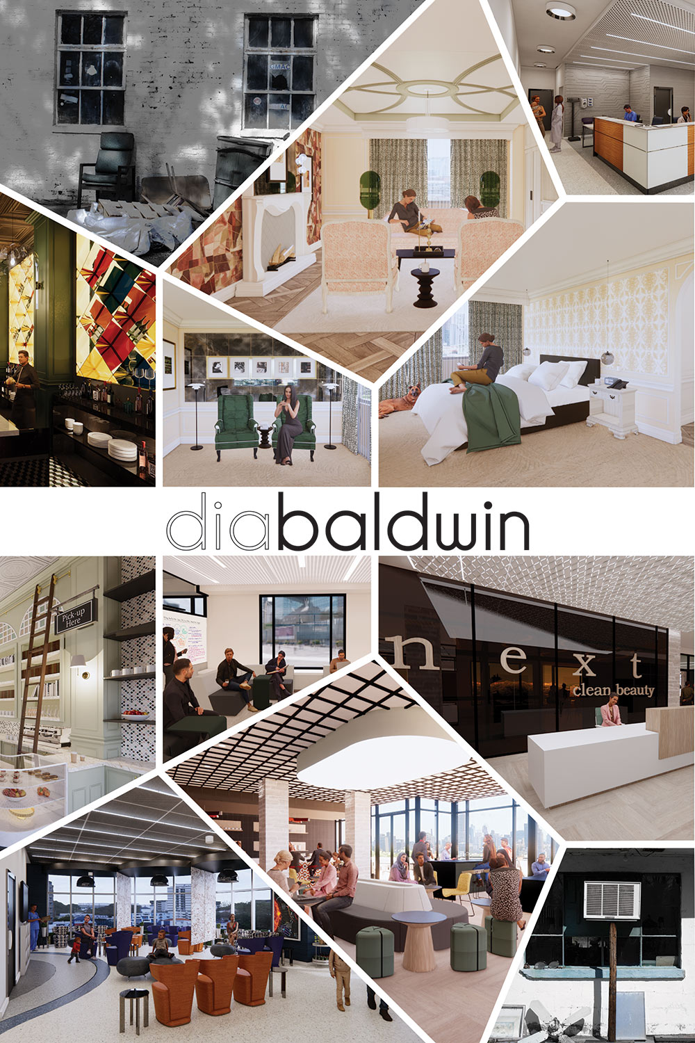 Dia Baldwin's interior design senior board