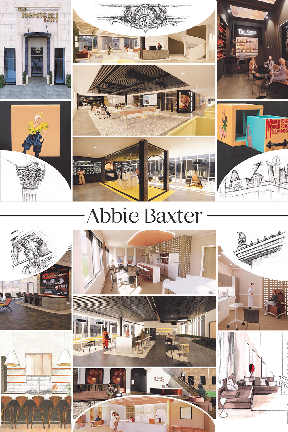 Abbie Baxter's interior design senior board