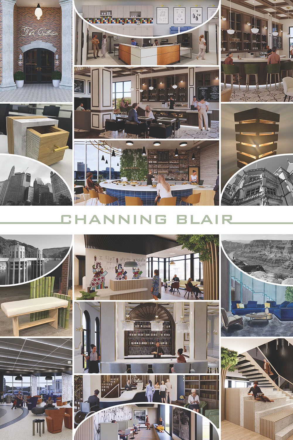 Channing Blair's interior design senior board