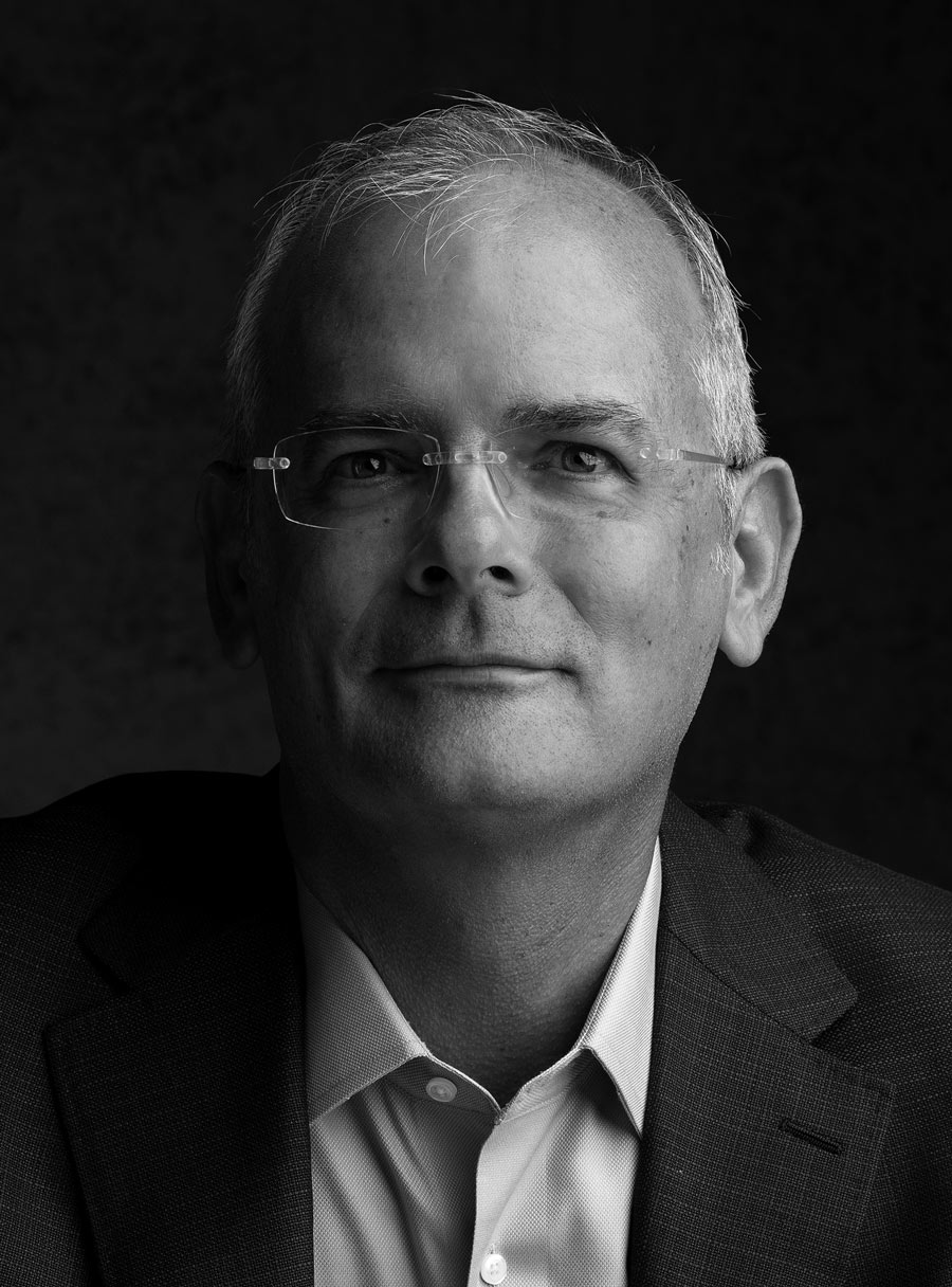black and white headshot of David Corban